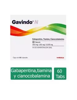 Gavindo® N - 300 mg / 100 mg / 0.200 mg - 60 Cápsulas - MERCK