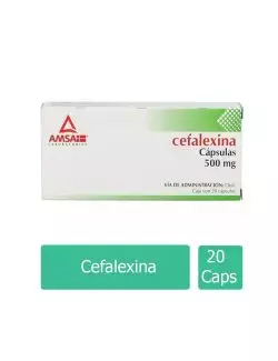 Cefalexina 500 Mg Caja Con 20 Cápsulas Rx2