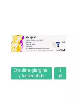 Soliqua 100 U / 50 mcg/mL Caja Con 1 Pluma De 3 mL -RX3