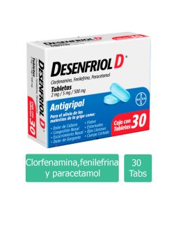 Desenfriol-D 2 mg/5 mg/500 mg Caja Con 30 Tabletas