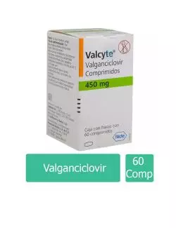 Valcyte® 450 mg (Valganciclovir) - Caja con 60 Comprimidos - Laboratorio Roche