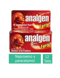 Analgen Forte 220 mg / 300 mg Caja Con 12 Tabletas.