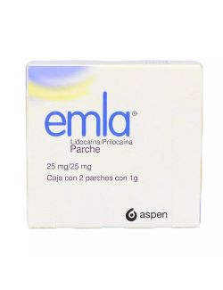 Emla 25 mg /25 mg Caja Con 2 Parches Con 1g.