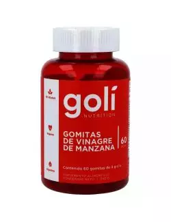 Goli Gomitas de Vinagre De Manzana Frasco Con 60 Gomas