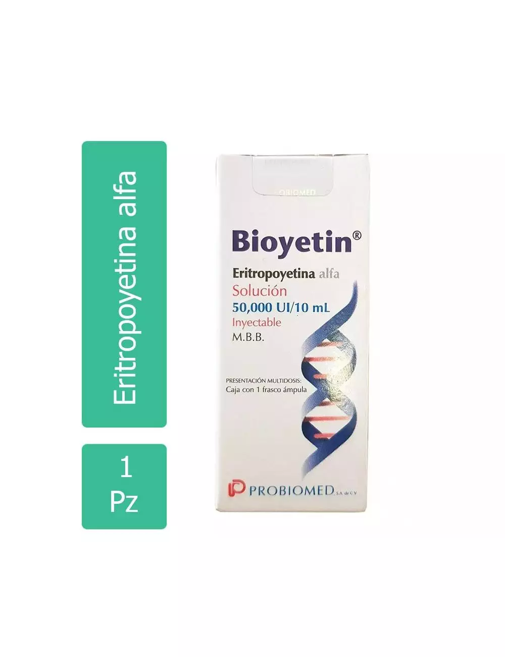 Bioyetin® 50,000 UI/10ml (Eritropoyetina Alfa) - 1 Frasco Ámpula - Probiomed - RX3