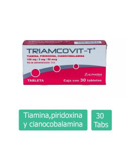 Triamcovit 100 mg /5 mg /0.5 mg Caja Con 30 Tabletas