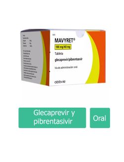 Mavyret 100 mg/40 mg Caja Con 4 Cajas Con 7 Blísteres Con 3 Tabletas
