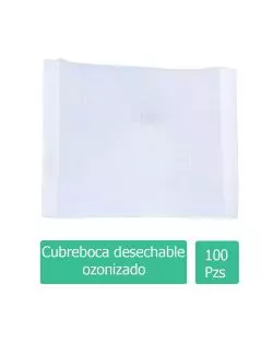 Cubreboca Desechable Ozonizado Paquete Con 100 Piezas