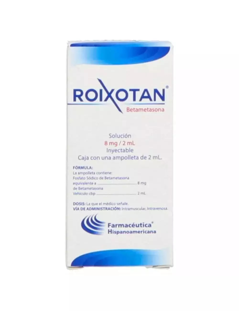 Roixotan 8 mg Caja Con Una Ampolleta De 2 mL