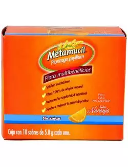 Metamucil Caja Con 10 Sobres De 5.8 g Sabor Naranja