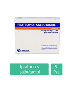 Ipratoprio 50 mg/Salbutamol 2.5 mg Solución Caja Con 10 Ampolleta