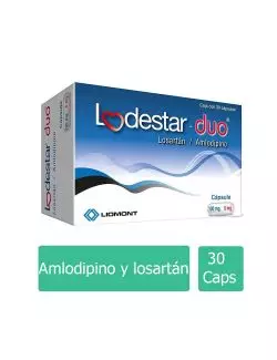 Lodestar-duo® 100 mg/5 mg - Caja con 30 Cápsulas | Losartán/Amlodipino | Laboratorio Liomont