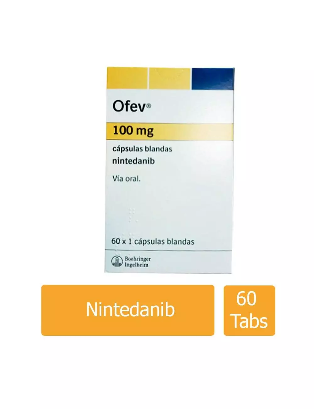 Ofev® 100 mg (Nintedanib) - 60 Cápsulas Blandas - Boehringer