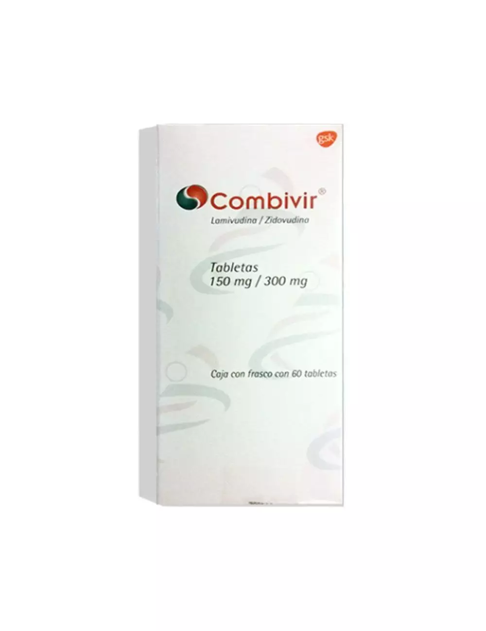 Combivir® 150 mg/300 mg (Lamivudina y Zidovudina) - Caja con 60 Tabletas | GlaxoSmithKline