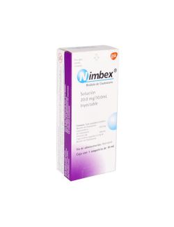 Nimbex inyección 20 mg/10 ml 1 ampolleta-RX3