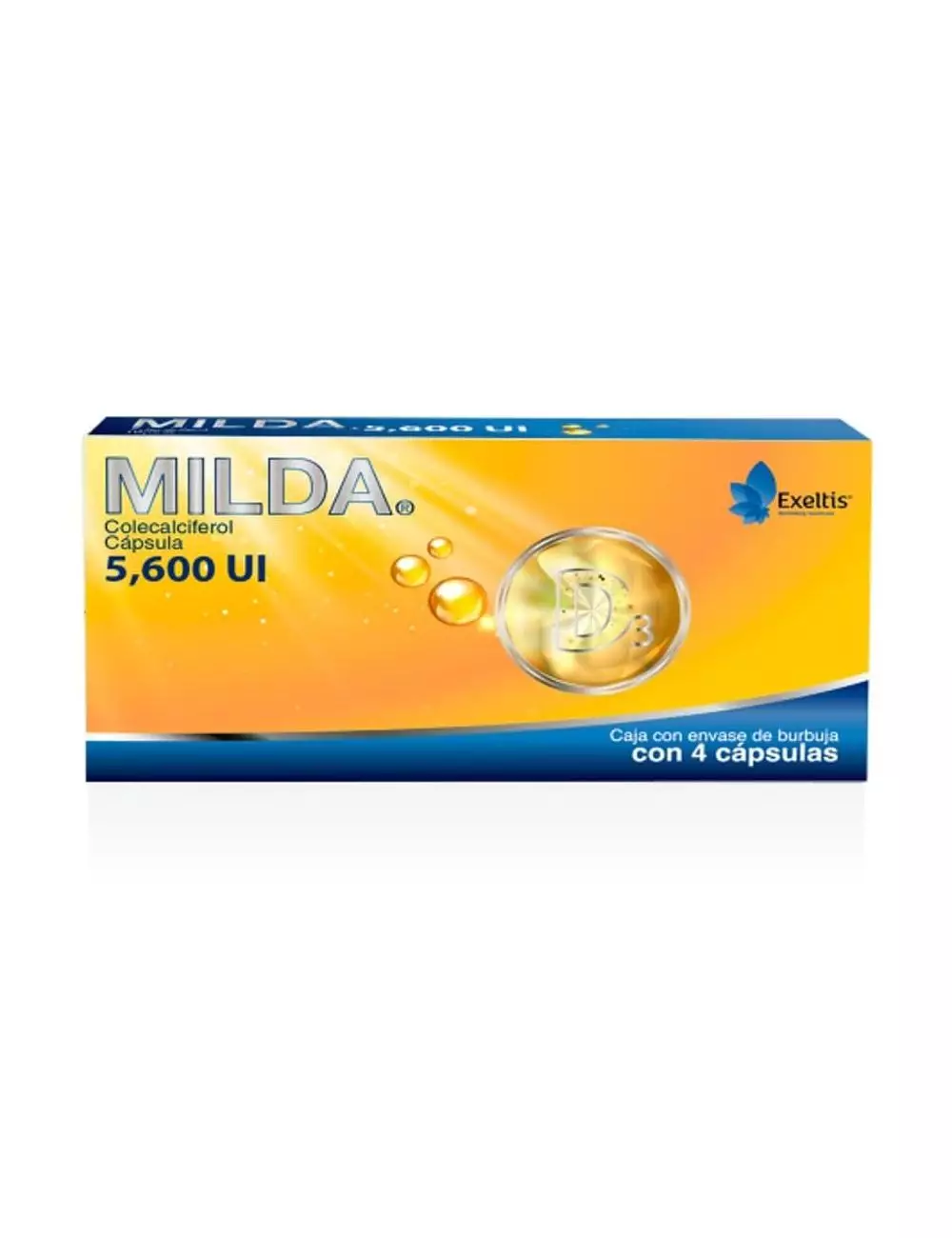 Milda 5 600 UI caja con 4 Cápsulas