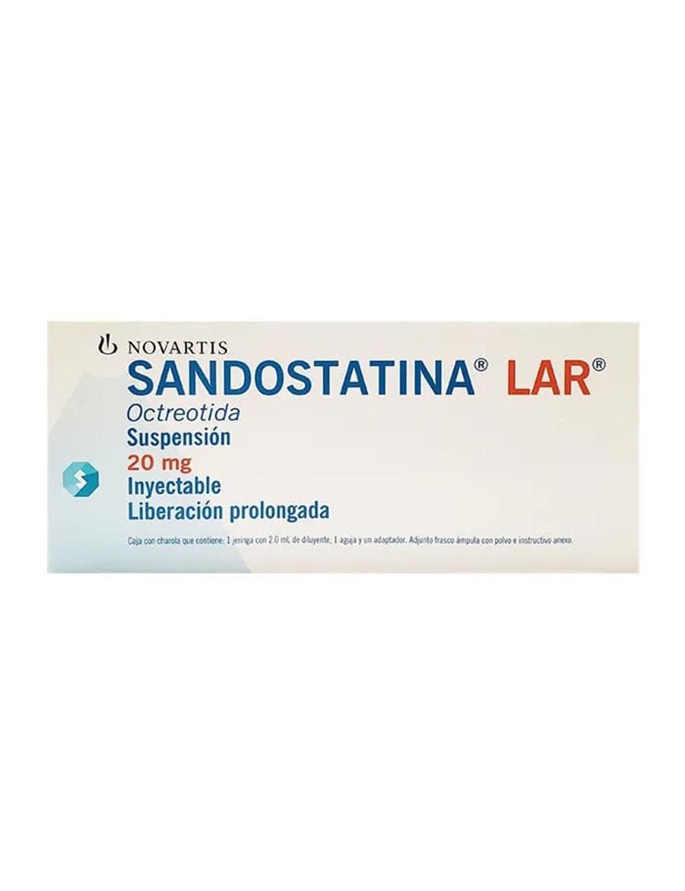 Sandostatina® Lar® 20 mg (Octeotrida) - 1 Jeringa - Laboratorio Novartis - RX3