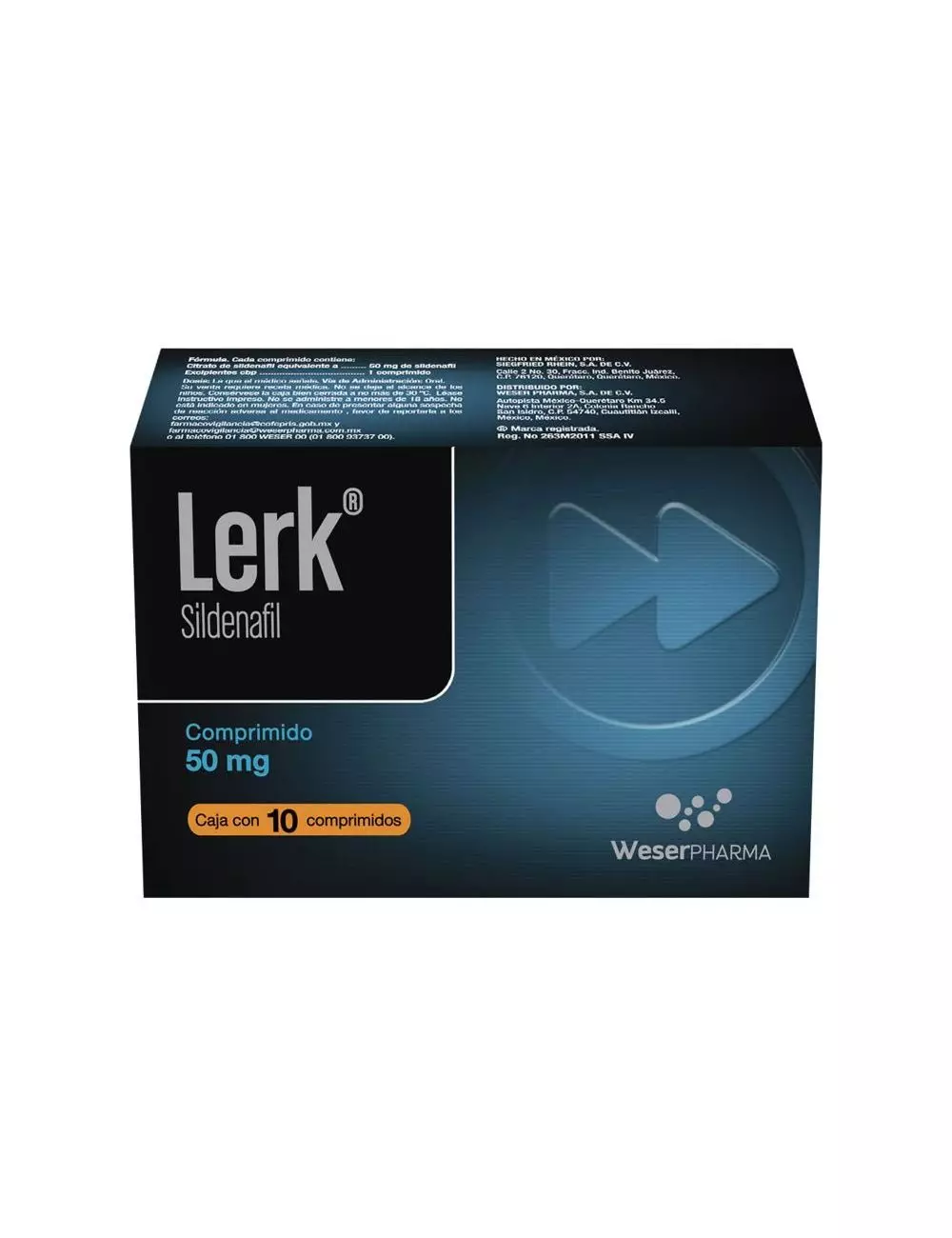 Precio Lerk con 10 comprimidos de 50 mg Farmalisto MX