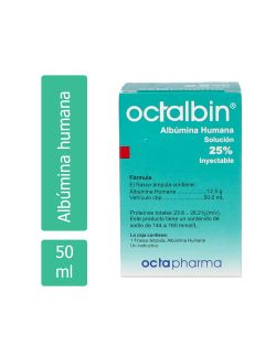 Octalbin Solución Inyectable 25% Caja Con Un Frasco Ámpula Con 50 mL