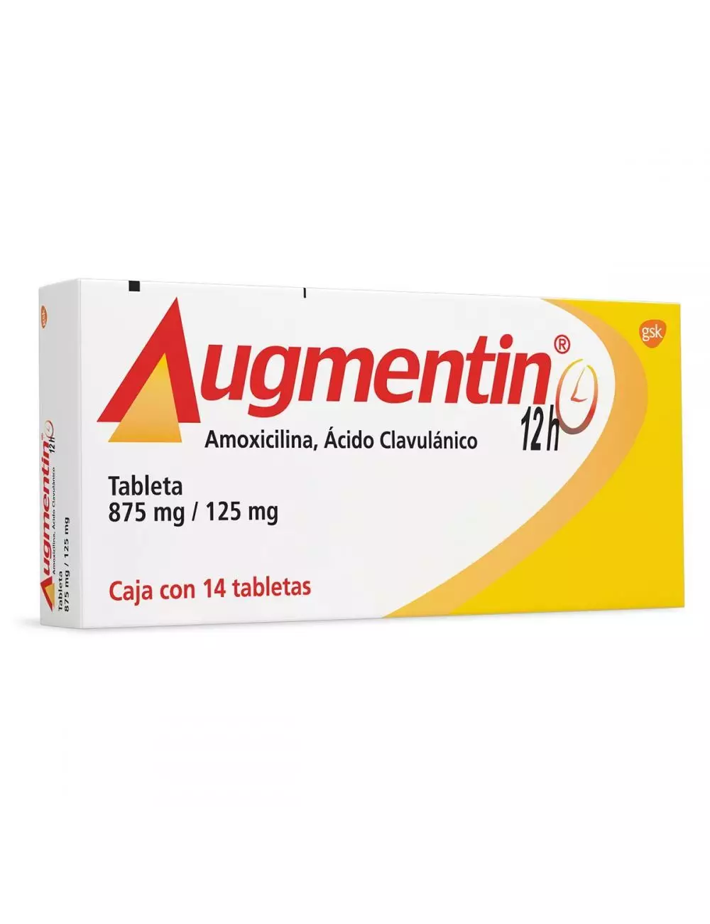 Augmentin 12H 875 mg/ 125 mg Caja Con 14 Tabletas - RX2