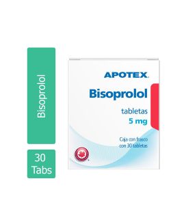 Bisoprolol 5 mg Caja Con Frasco Con 30 Tabletas