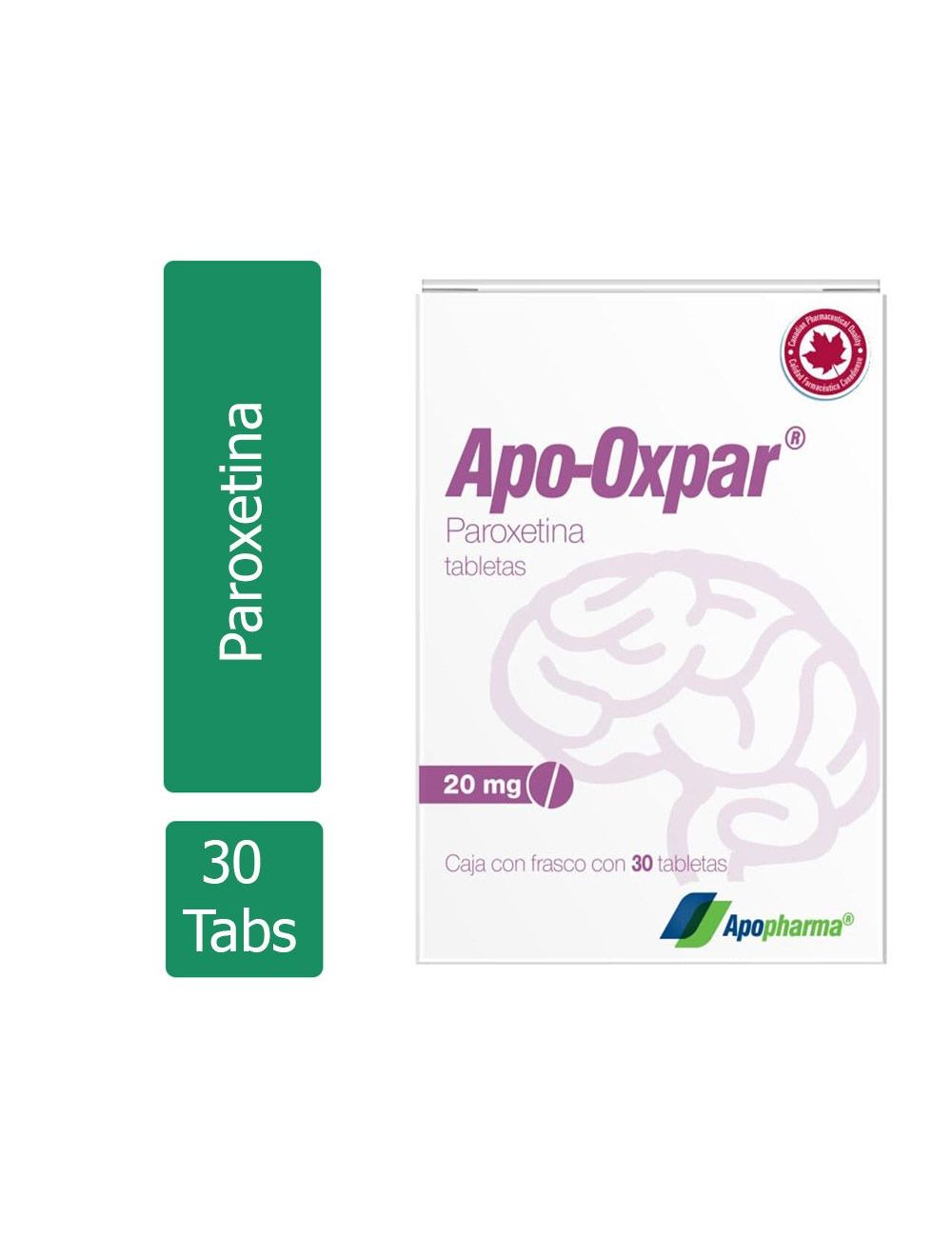 Apo-Oxpar® 20 mg (Paroxetina) - 30 Tabletas - Apopharma