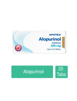 Alopurinol 300 mg Caja Con Blíster Con 20 Tabletas
