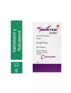 SERETIDE® Evohaler® 25µg/125µg (Salmeterol/Fluticasona) - 120 Dosis - GlaxoSmithKline