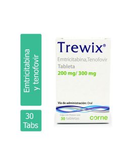 Trewix® 200mg/300mg (Emtricitabina/Tenofovir) - 30 Tabletas - Corne