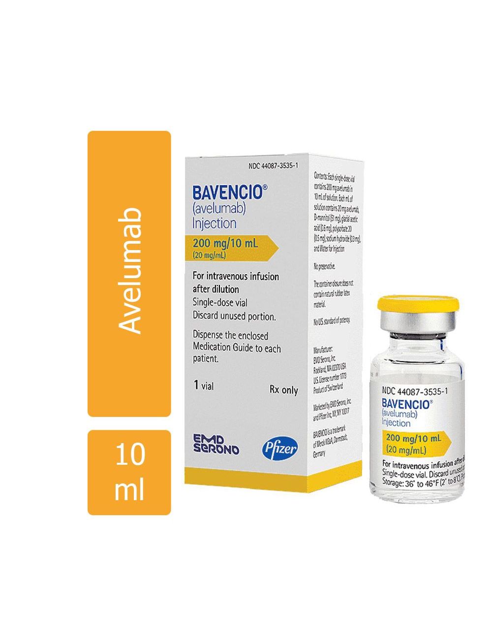 BAVENCIO® (Avelumab) 200mg/10ml - Caja con 1 Frasco Ámpula - Pfizer - RX3