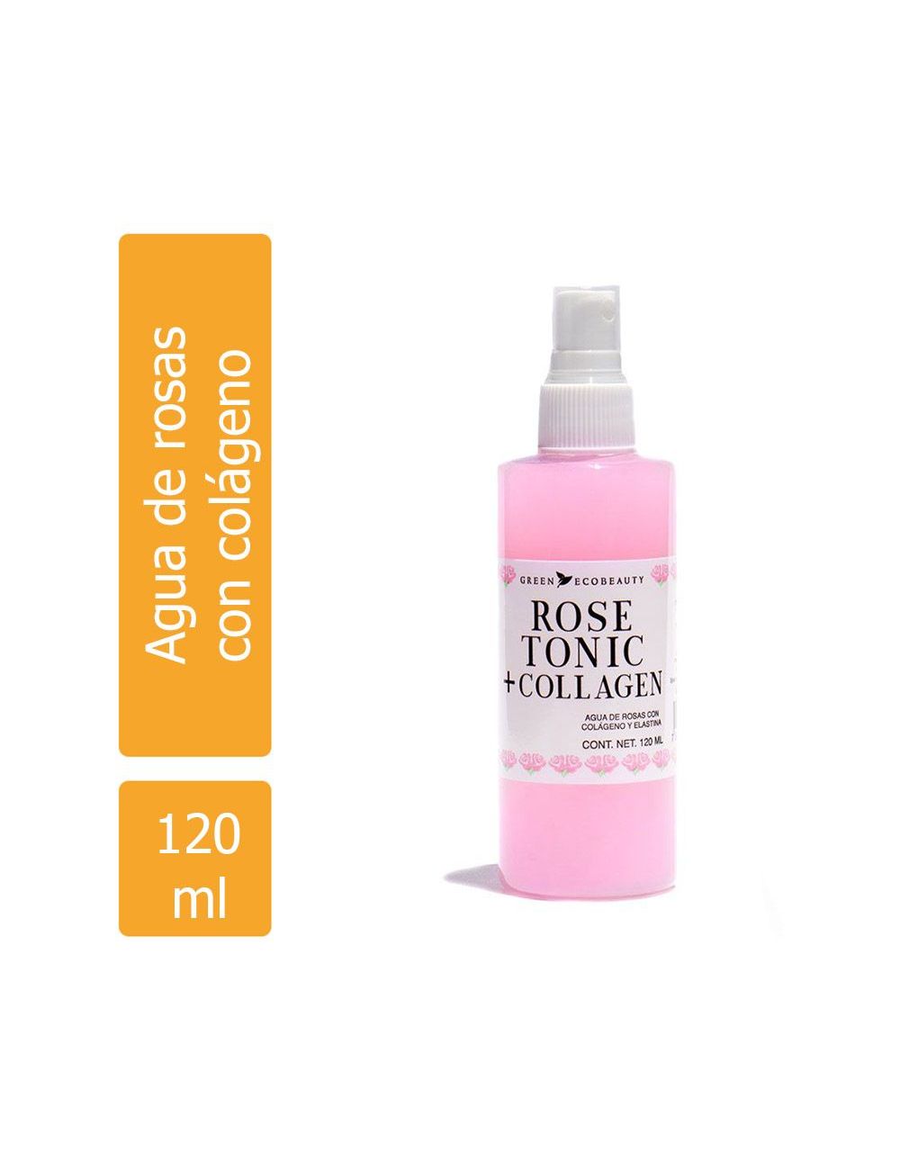 Tónico De Agua De Rosas Con Colágeno 120 mL