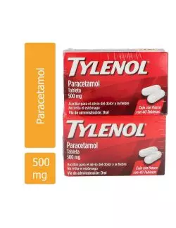 Tylenol 500 mg 40 Tabletas DuoPack