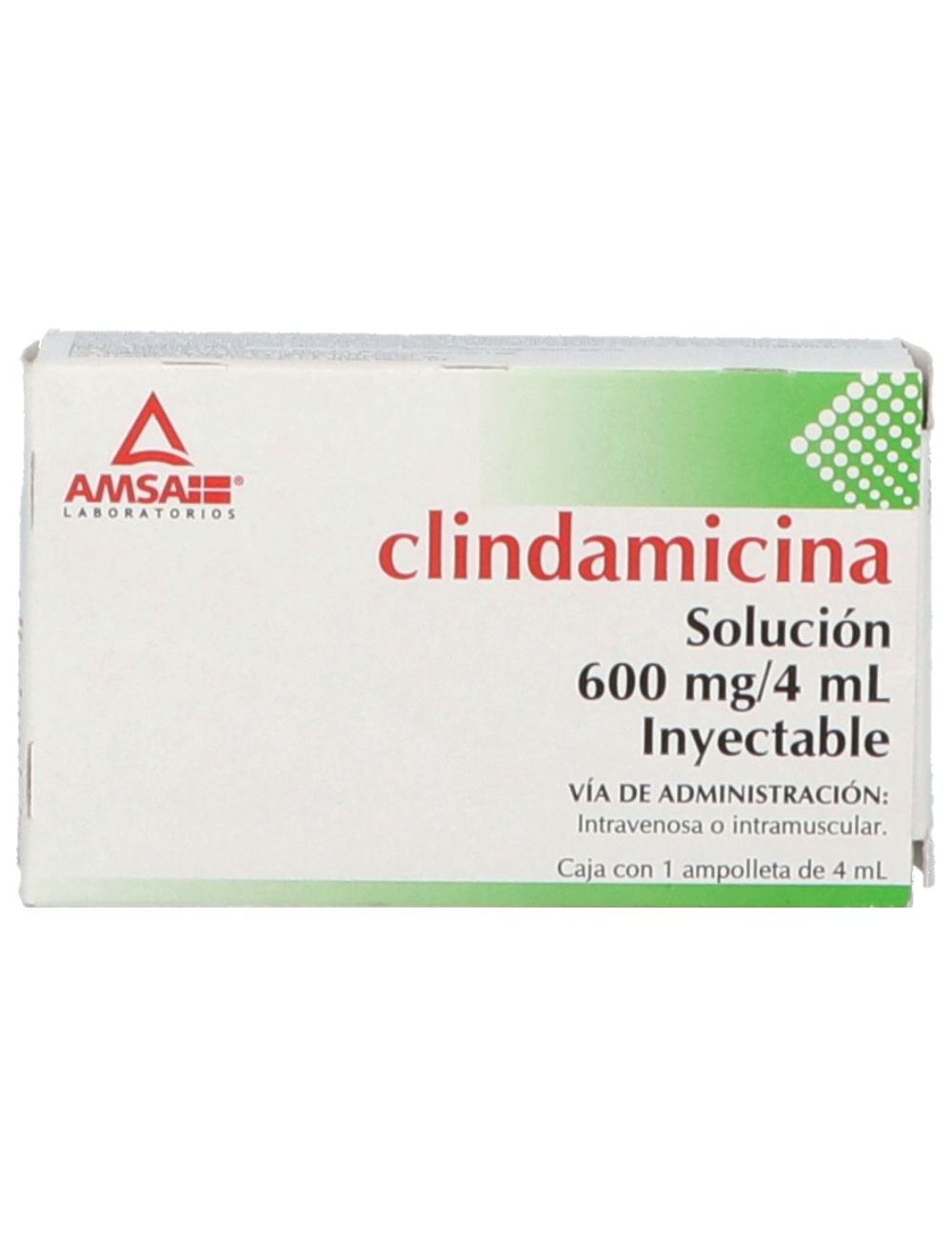 Clindamicina Solución Inyectable 600 Mg  4Ml Caja Con 1 Ampolleta - Rx2