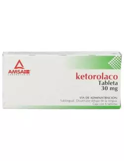 Ketorolaco Sublingual 30 mg Caja Con 6 Tabletas