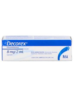 Decorex Solución Inyectable 8 mg/2 mL Caja con 1 Ampolleta