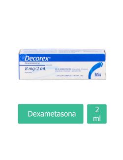 Decorex Solución Inyectable 8 mg/2 mL Caja con 1 Ampolleta