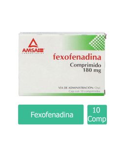 Fexofenadina 180 mg Caja Con 10 Comprimidos