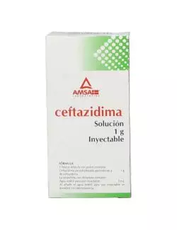 Ceftazidima Solución Inyectable Frasco Ámpula 1 g Con Diluyente 3 mL - RX2