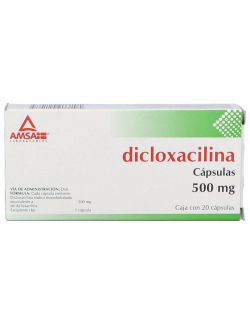 Dicloxacilina 500 mg Caja Con 20 Cápsulas - RX2
