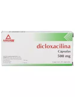 Dicloxacilina 500 mg Caja Con 20 Cápsulas - RX2