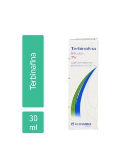 Terbinafina Solución 1% Caja Con Frasco Con Atomizador Con 30 mL