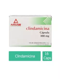 Clindamicina 300 Mg Caja Con 16 Cápsulas - Rx2