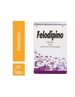 Felodipino 5 mg Caja Con 20 Tabletas