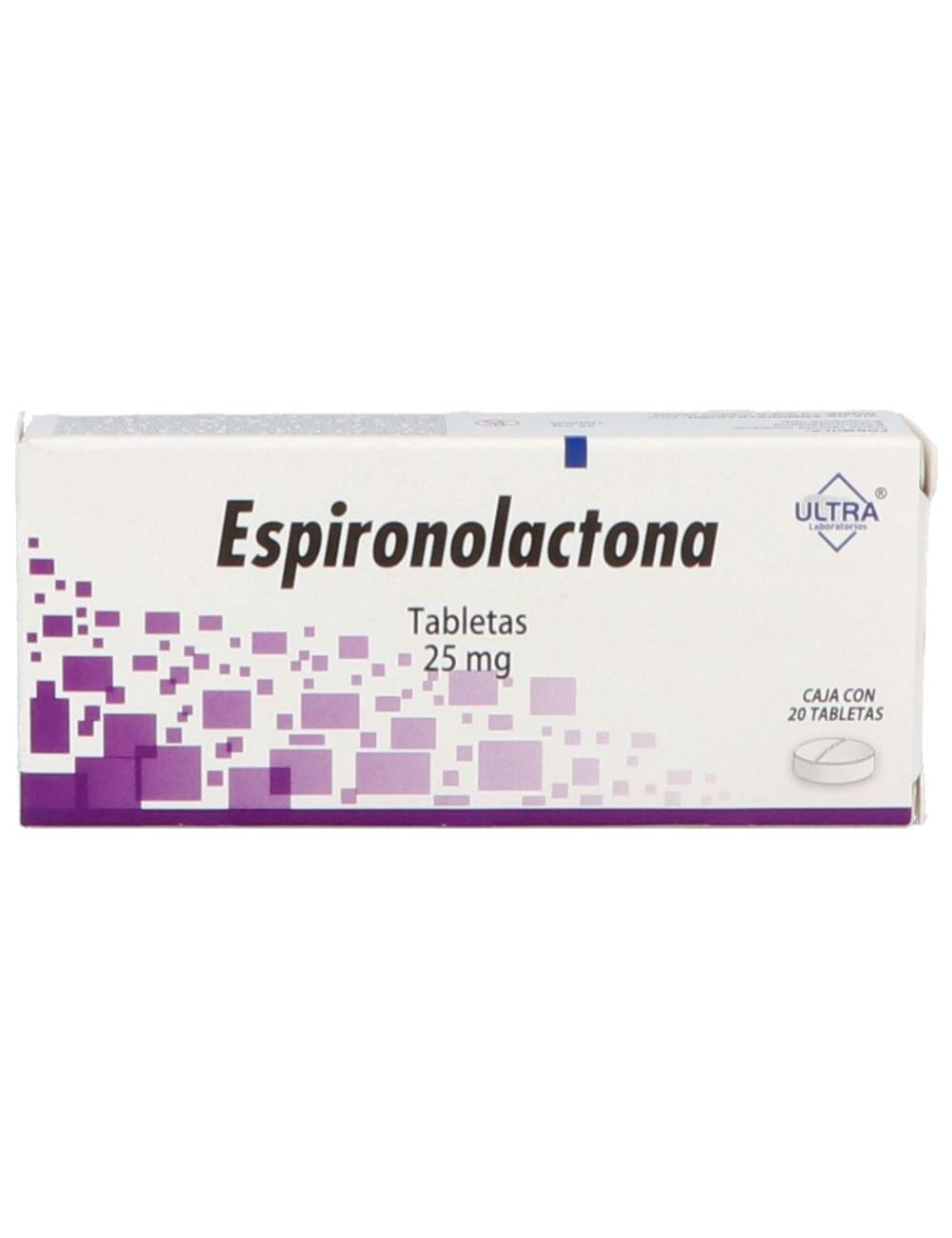 Espironolactona 25 mg Caja Con 20 Tabletas