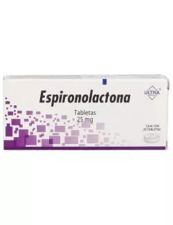 Espironolactona 25 mg Caja Con 20 Tabletas