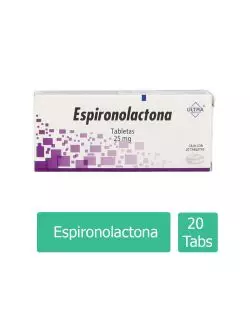 Espironolactona 25 mg Caja Con 20 Tabletas