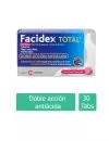 Facidex Total 20 mg/ 165 mg / 800 mg Caja Con 30 Tabletas Masticables Sabor Frutas Tropicales