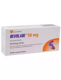 REVOLADE® (Eltrombopag) 50mg - Caja con 28 Tabletas - GlaxoSmithKline