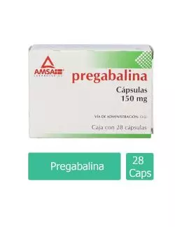 Pregabalina 150 mg 28 Cápsulas.