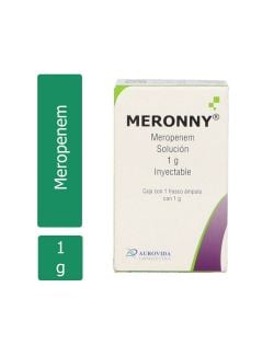 Meronny Solución Inayectable 1 g Caja Con 1 Frasco Ámpula - RX2